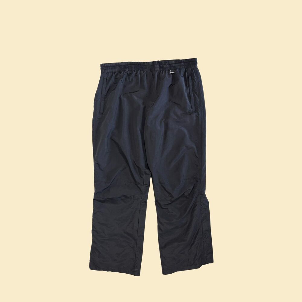 Vintage 1990s ski pants, Sportina XL mens solid black nylon & polyester pants